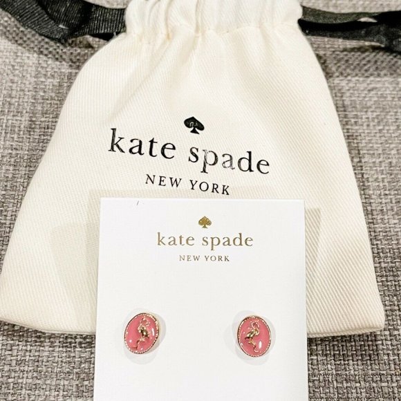 kate spade Jewelry - NWT Kate Spade Flamingo Stud Earrings